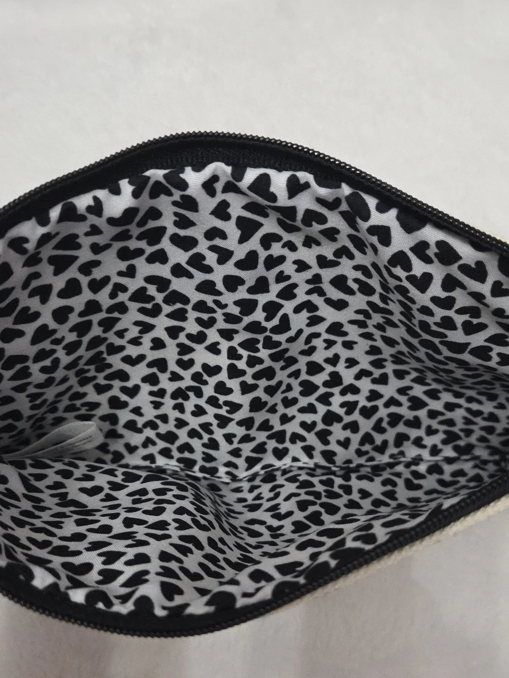 Brighton Black & White LOVE Zip Pouch with Red Heart